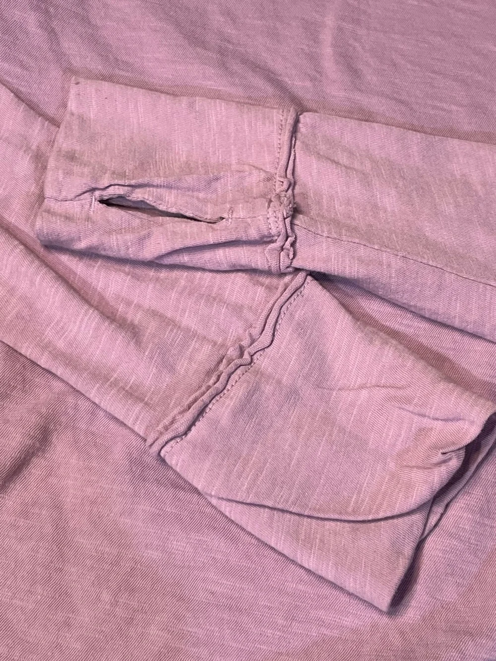 Free People Arden Tee, Lavender, Slouchy, Long Sleeve, Thumbholes, Sz M